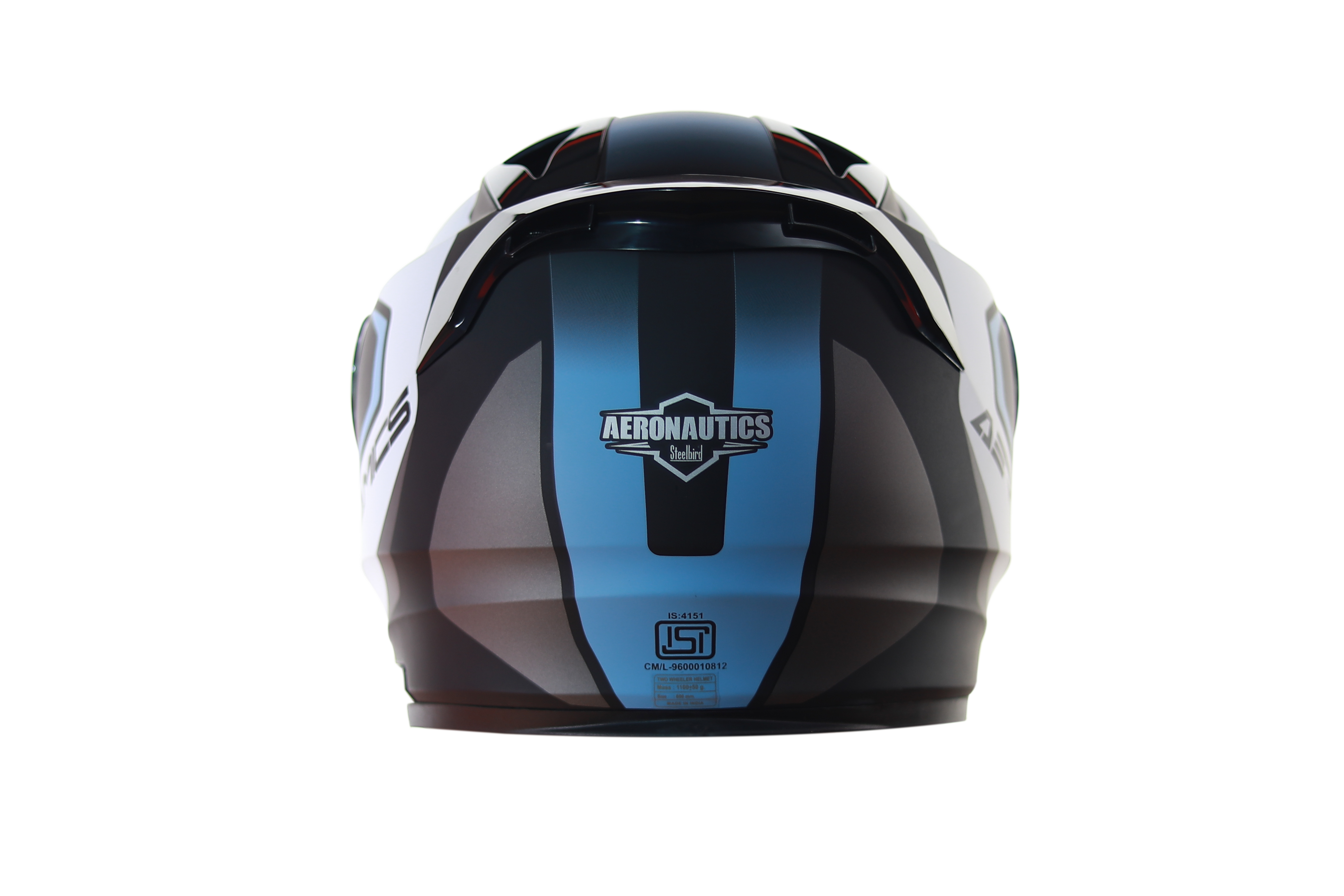 SA-1 Aerodynamics Mat Black With Light Blue(Fitted With Clear Visor Extra Gold Night Vision Visor Free)